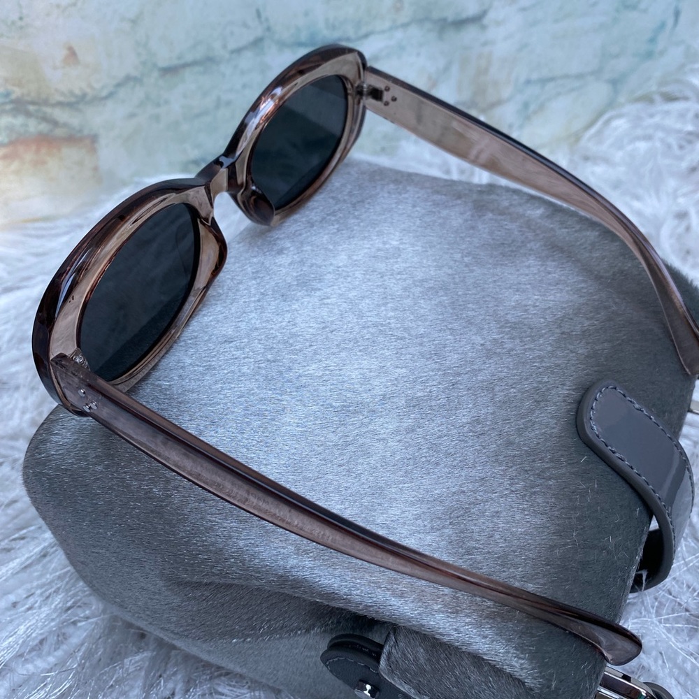 Anthropologie’s I-SEA Oval Smokey Gray Sunglasses - Picture 3 of 6